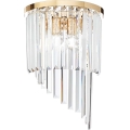 Ideal Lux - Aplique de cristal CARLTON 3xE14/40W/230V dorado